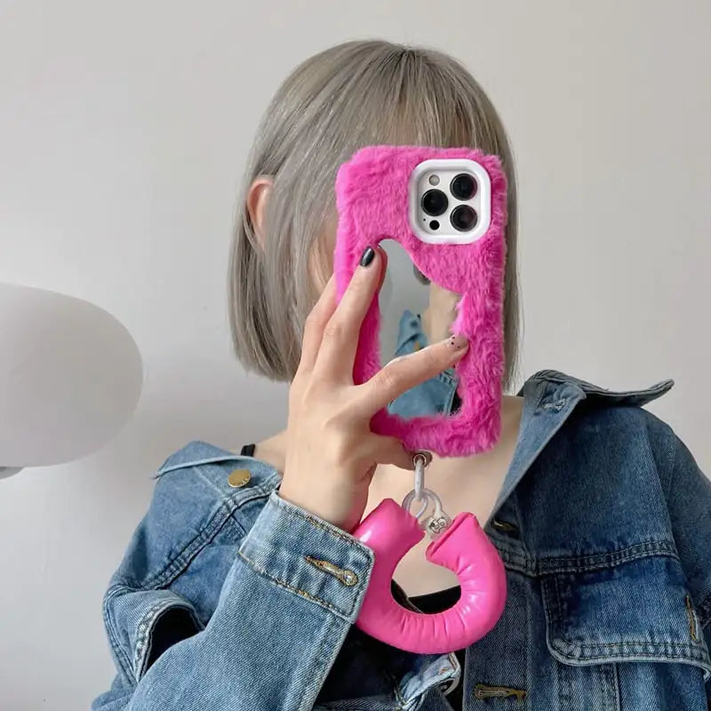 Lux Plush Mirror Phone Sleeve