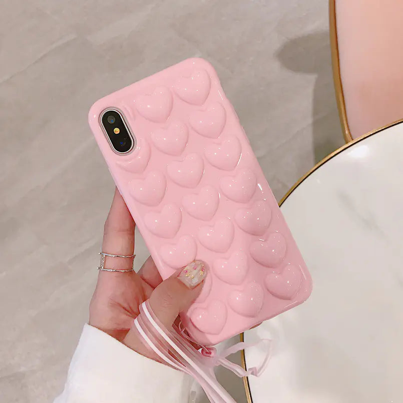 3D Love Heart iPhone Case