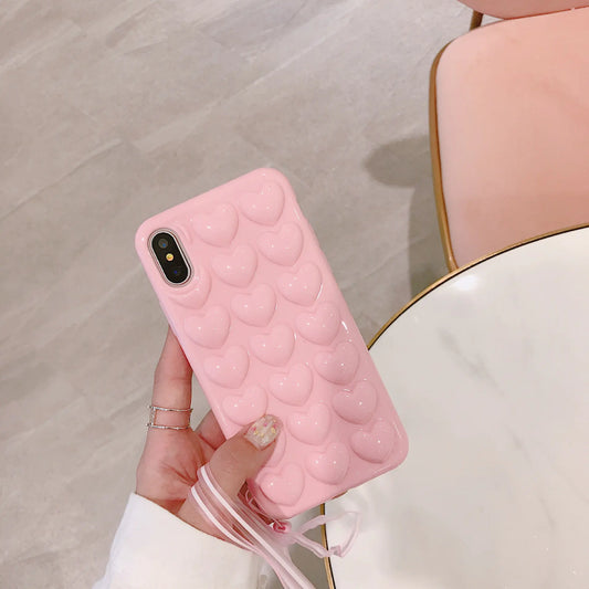 Chic 3D Heart iPhone Protector