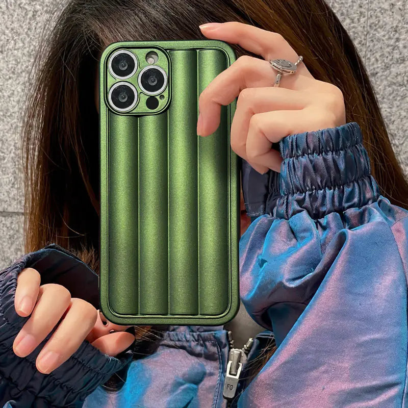 Luminous Green Phone Puffer Case