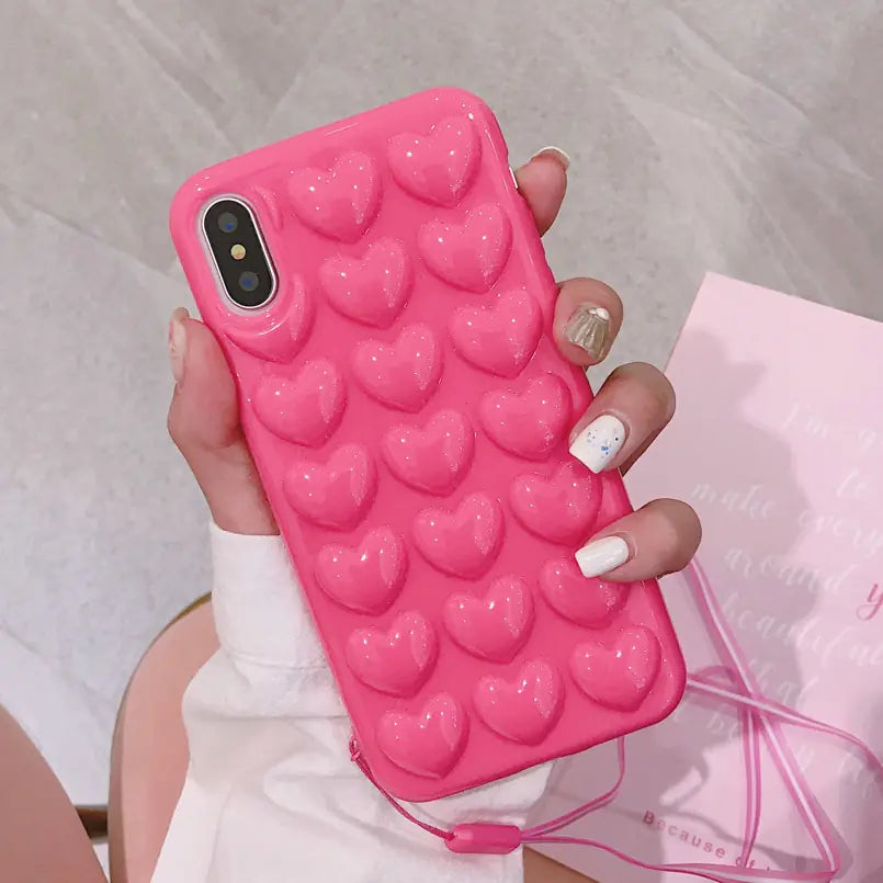 3D Love Heart iPhone Case